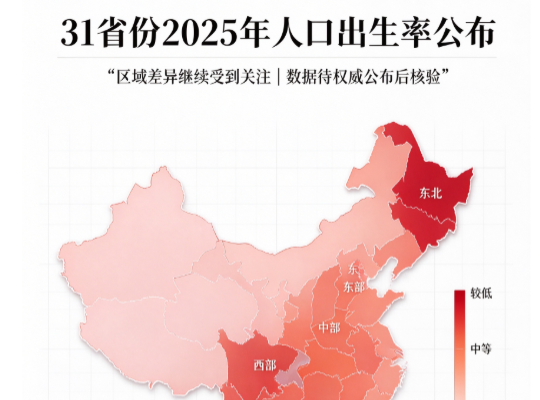 31 省份 2025 年人口出生率公布